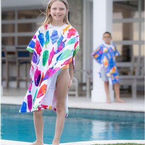 Tee Tops towel poncho beach towel retro
